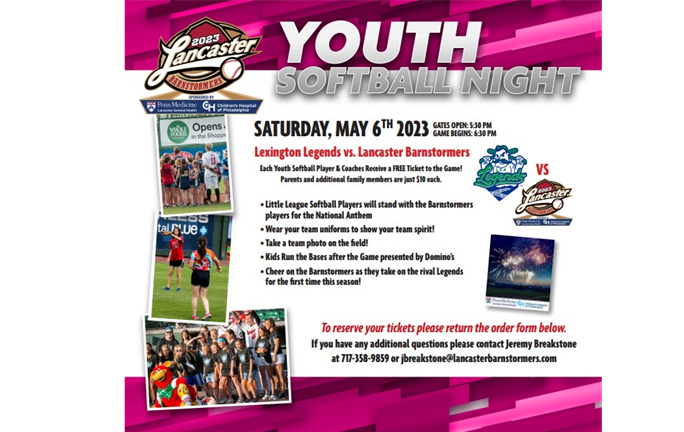 Youth Softball Night @ The Barnstormers
